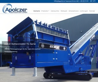 Vorschaubild der Homepage von www.apolczer-baumaschinen.de