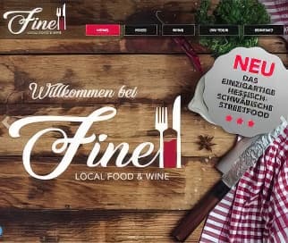 Vorschaubild der Homepage von www.fine-foodtruck.de