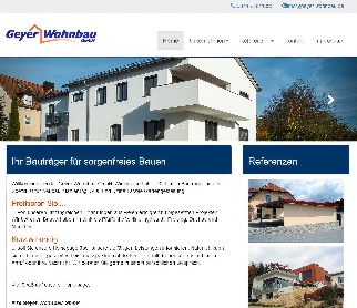 Vorschaubild der Homepage www.geyer-wohnbau.de