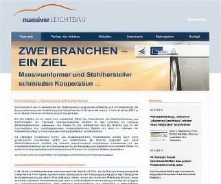 Vorschaubild der Homepage www.massiverleichtbau.de