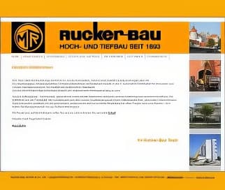 Vorschaubild der Homepage www.rucker-bau.de