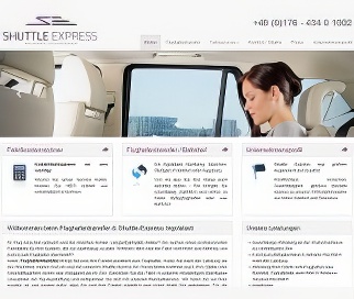 Vorschaubild der Homepage von Shuttle Express in Ingolstadt